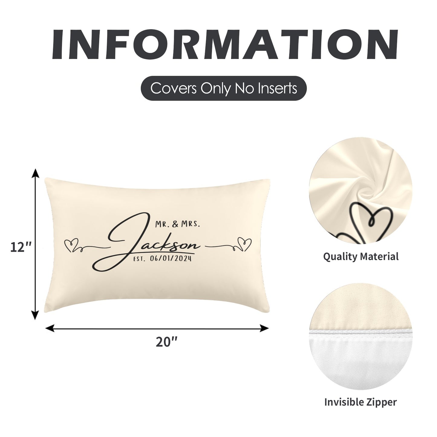 Mr. & Mrs. Pillow(2 Pack)