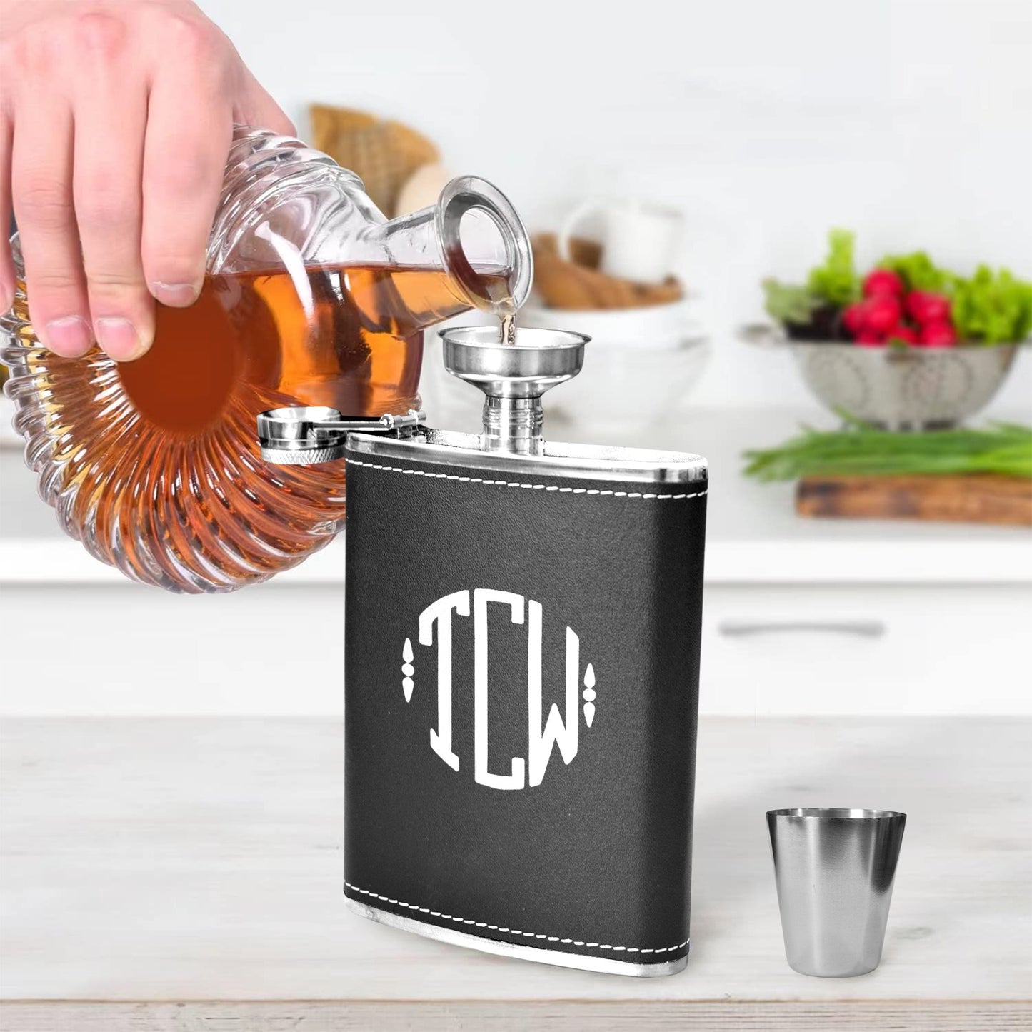 Black Custom Flask